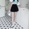 Korean Wide Leg Shorts Ladies Casual All-Match Elastic Waist Sport Short Pants Woman Solid Color Simple Loose Shorts