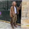 Elegant Hooded Plush Short Coat Women Retro Chic Suede Single Breasted Jackets Coats Female Winter Casual Street Outwear