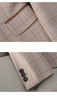 Khaki Blue Plaid Suits Women Spring Prfessional High End Casual Blazer And Pants Sets Office Lady Work Wear