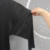 Pleated Half High Collar Batwing Sleeve Women's Dress Chic Elastic Loose Casual Famale Clothes 2DB4324