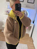 Spring Contrast Knitted Cardigan Jackets For Women Elegant Long Sleeve Pockets Zipper Sweater Street Lady Chic Outwear
