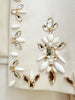 High Street Designer Suit Set Women's Rhinestone Diamonds Beaded Cardigan Jacket Split Half Skirt Set 2pcs