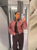 Stand Collar Side Placket Suit Jacket Women Elegant Long Sleeve Button Pocket Loose Coats Spring Chic Office Lady Outerwears