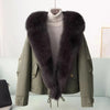 Winter High end Big Fur collar Workwear Down Cotton Jacket Women's Short Thicken Cotton Female Parkas Coats
