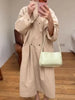 Women Solid Casual Long Trench Coat Lapel Collar Single Breasted Batwing Sleeve Windbreaker Streetwear Oversized Outerwears