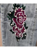 Women's Floral Embroidery Jeans Hollow Out Ripped Pearl Decor Y2K Vintage Mori Girl Denim Trousers Retro Pencil Jeans