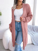 Women's Solid Color Shawl Collar Knit Cardigan Sweater for Autumn Winter Casual Vacation Coat