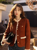 Wool Coat for Women Winter Korean Retro Lace Splicing Lamb Wool Button Pockets Thickened Warm Female Coat MXB43W0720