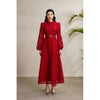 Spring Autumn High End Elegant Birthday Party Women's Dress French Hook Flower Single Breasted Slim Lace Long Dress S89