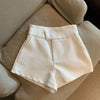 Womens Black White Basic Loose Shorts Korean High Waist A Line Wide Leg Short Pants Woman Casual All-Match Streetwear Y2K Shorts