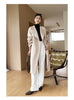 Dual Purpose Collar Wool Coat Horn Button Women 100% Wool Overcoat Double-Layers Autumn Winter Long Jacket Thick Trench Coat #23