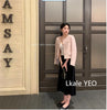 Women's Short Jacket Spring Autumn Round Neck Temperament Tweed Lady Outerwear Long Sleeve Ladies Leisure Coat