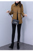 High End Women's Solid Woolen Coat Autumn Winter Middle Aged Mother Wool Trench Outwear Large Size Mother Warm Blend Jacket 4XL