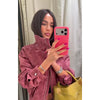 Women Stand Collar Leather Pilot Jacket Red Zipper Cropped Long Sleeve Coat Casual Outerwear Lady Autumn Casual Coat