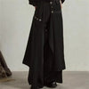 Autumn Loose Button Irregular Skirt Pants Wide Leg Pants Female Loose Casual All-Match Trousers Pants Women
