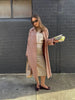 Women Plaid Long Windbreaker Chic Lapel Single Breasted Pocket Loose Jackets Lady Daily Commuting Street Outerwear