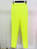 High Street Designer Trousers Women‘s Fluorescein Yellow Pencil Pants