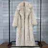 Colorful Women's Furry Coat Rose Pink Faux Fur Coat Suit Collar Autumn Winter Thick Cardigan Long Overcoat Chic 2DB5859