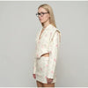 Floral Print Blazer Women's Skirt Set Elegant Cropped Jacket Mini Skirt Two Piece Set Spring Business Casual Outfit