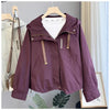 Jacket Women Autumn Korean Long Sleeve Hooded Casual Short Windbreaker Coat Female Outwear Tops Lady
