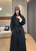 Autumn Simple Style Korean Long Stand-up Collar White Trench Coat Women's Trench