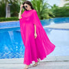 Women Long Sleeve Dress White Chiffon Spring Vintage Casual Maxi Dresses For Elegant Prom Clothes