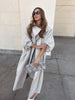 Solid Casual Long Trench Coat Women Lapel Collar Single Breasted Batwing Sleeve Windbreaker High Street Oversized Outerwear