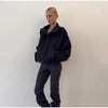 Women Stand Collar Spring Woolen Coats Single Breasted Loose Female Long Sleeve Jacket Office Lady Street Short Coat