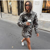 Women Zebra Print Faux Fur Coat Shorts Set Lapel collar Long Sleeve Jacket Shorts Set for Women Winter Warm Matching Outfits