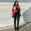 Winter Aviator Jackets Clothes Old Money Style Women Fleece Jacket Women Long Sleeve Red Jacket Winter Women Coat