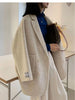 Double-sided Cashmere Coat Long Wool Thickened Suit Style Thickened Loose Wool Jacket Coat for Women