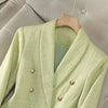 Korean Spring Autumn Double-breasted Temperament Loose Blazer Women Casual Blazers Woman Outwear Top Ladies