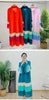 Striped Contrast Color Pleated Dress Women Lapel Flare Sleeves Single Breasted Loose Long Dresses Spring 2AA4365