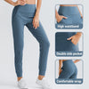 Women Loose Yoga Pants with Stretch Pockets Tapered Fitness Running Casual Jogger Sweatpants Pure Color Jagger Sport Trousers