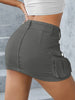 Streetwear Solid Color Cowboy Tight Skirts Women Pocket Design Sense Package Hip Slim Denim Mini Skirt Female Spring