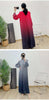 Prom Dress For Women Gradient Long Sleeves Maxi Pleated Print Dresses Spring Female Clothing 2DA3612