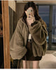 Winter Double Sided Wearable Plus Velvet Thick Warm Loose Women Parka Coats Fleece Hooded Casual All-match Cotton Padded Jackets
