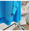 2 Pieces Sets For Women Beading Loose Shirts With Wide Leg Pants Female Elegant Clothing Spring Autumn 2DB2230