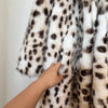 Maxi Long Leopard Belted Faux Fur Coat Women Winter Brand Mob Wife Vibe Fox Fur Jacket Overcoat