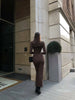 Autumn Winter Women Knitted Long Sleeved Sweater Dress Sexy Slim Fit Striped High elasticity Female Vestidos Sweater Out