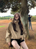 Women's Korean Style Relaxed Trench Coat Vintage Khaki Utility Jacket Spring Fall Casual Chic Versatile Outerwear