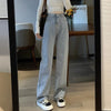 Woman Vintage Wide Leg Jeans Girls High Waist Pants Female Black Black Grey Retro Blue Light Blue Pink Denim Trousers