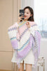 Ethnic Style Cape Oversized Sweater Jacket Women Loose Patchwork Warm Long Scarf Knitted Cardigan Woman