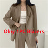 Elegant Office Lady Business Suit Set Blazers Spring Women's Clothing Suit Jacket Casual Pants Set Wide Leg Suit Pants