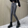 Women Stretch Jeans Lady Slim Skinny Pencil Jeans High Waist Vintage Pants Girls Leggings Straight Leg Korea Trousers