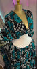 Women Dot Floral Printed Drawstring Ruched Batwing Half Sleeve Corset Maxi Dress Vacation Party Long Dresses Vestidos