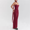 Elegant 2 Pieces Dress Set with Scarf Women Matching Sets Sexy Cropped Top and Long Dress Set Casual Dress