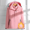 Woman Hiking Jacket Winter Outdoor 3 In 1 Waterproof Windproof Coats Warm Thickened Solid Camping Climbing Fleece Hooded Jacket