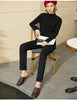 Minimalism Jeans for Women Autumn Slim Feet Casual All-match Cotton Slight Strech Ankle-Length Pants 12514004