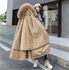 Winter Jacket Women's Parkas Thick Warm Fur Lining Long Parka Female Hooded Fleece Padded Coat Distachable Outwear 5XL